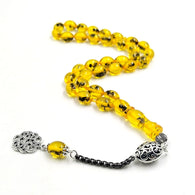 Tasbih men Yellow resin Real insect turkish misbaha Muslim Eid ADHA gift prayer beads bracelet arabic Fashion